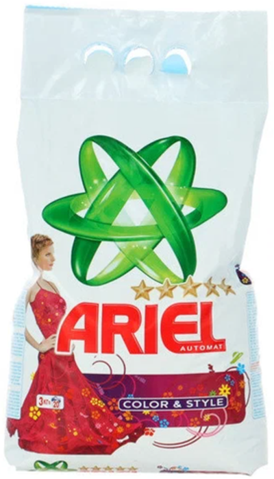 Cтиральный порошок "ARIEL" 3кг Color Stile (1/6)