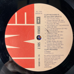 Винтажная виниловая пластинка LP Cliff Richard 40 Golden Greats (Нидерланды 1977) Devil Woman