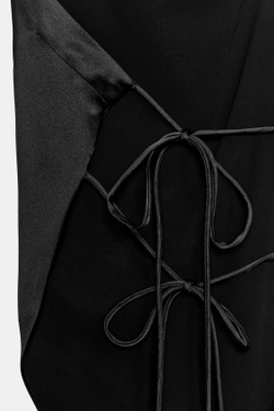 ZARA АТЛАСНЫЙ ТОП ХАЛТЕР АСИММЕТРИЧНЫЙ, ЧЕРНЫЙ