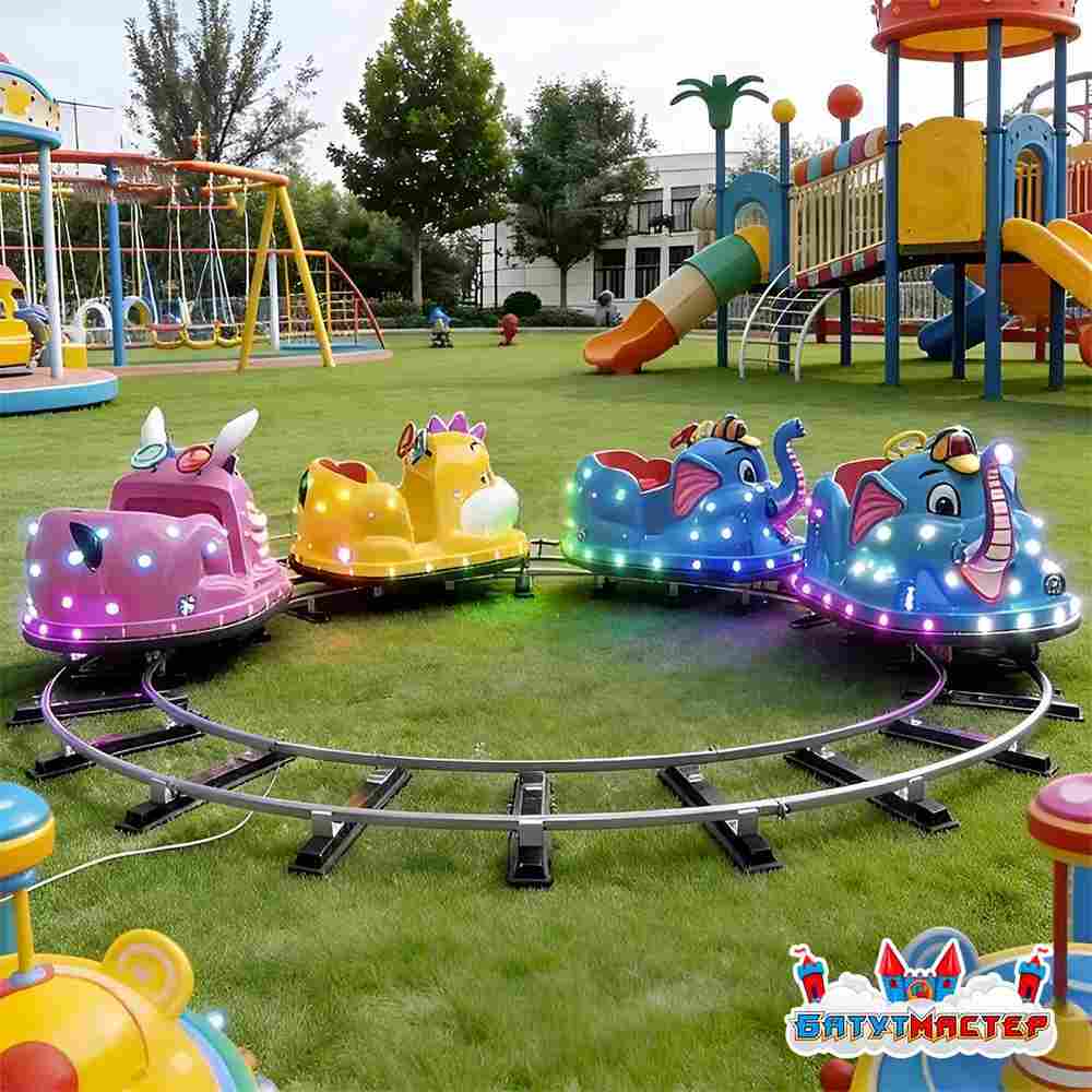 Детский поезд на рельсах «Сафари», 4 кабинки