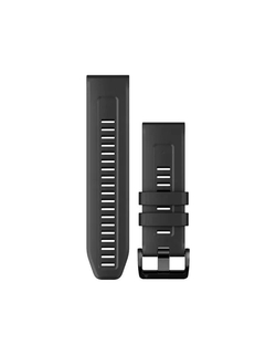 Ремешок силиконовый 26 мм для Garmin Fenix 7x Premium быстросъемный QuickFit (Черный)