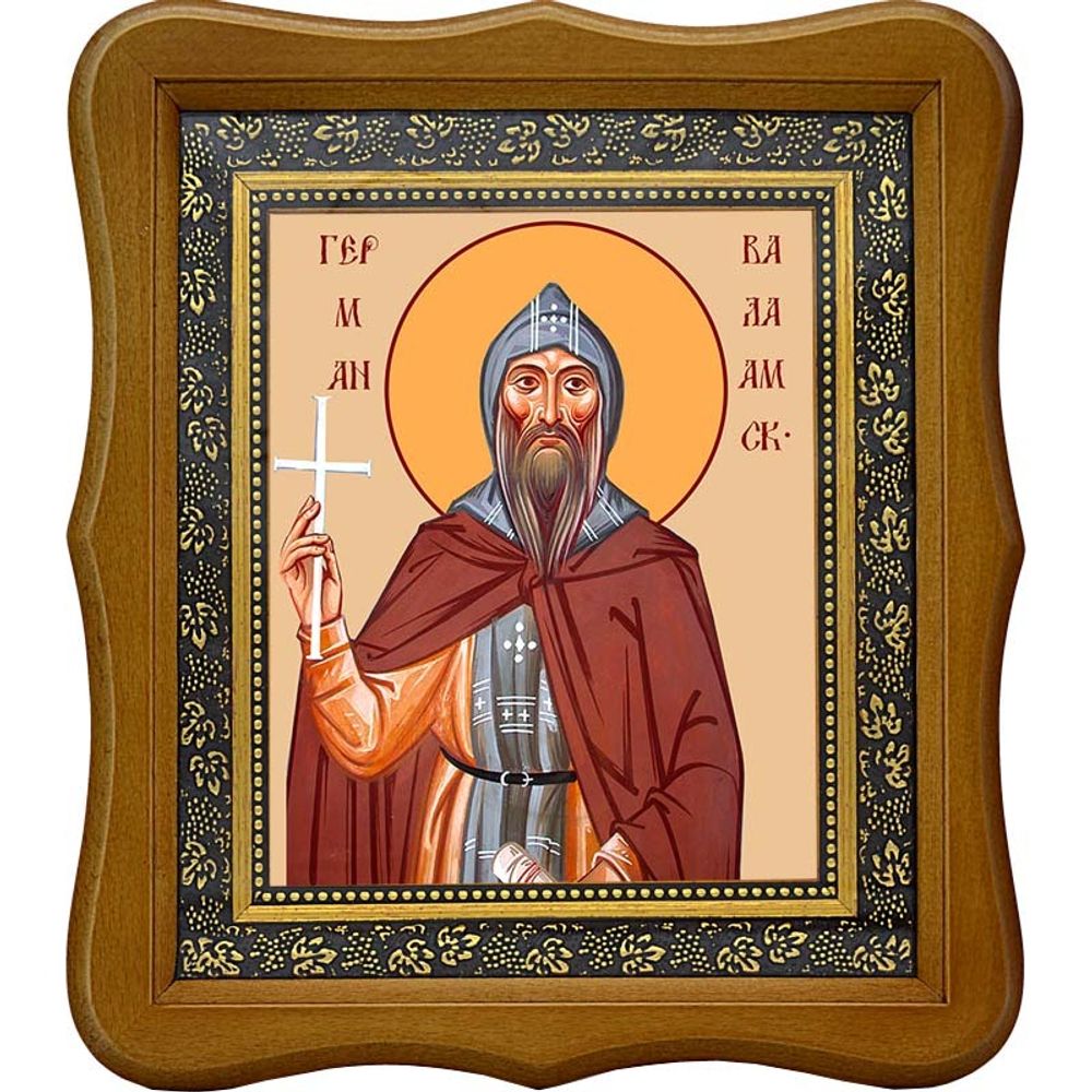 Герман Валаамский преподобный. Икона на холсте.