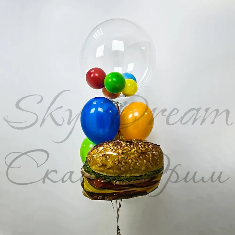 Фонтан из шаров с Баблсом и Бургером