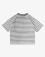 Купить Футболка Issaya вязаная Rhythm серо-белая Футболка Issaya вязаная Rhythm серо-белая