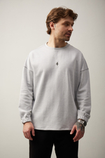 Лонгслив светло-серый