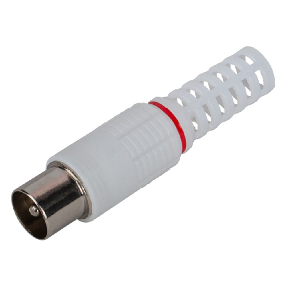 Разъем ЭРА штекер TV без пайки цвет белый упаковка 100 шт. | Разъёмы, переходники, ТВ делители