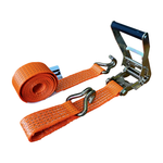 Стяжной ремень с крюками и храповым механизмом