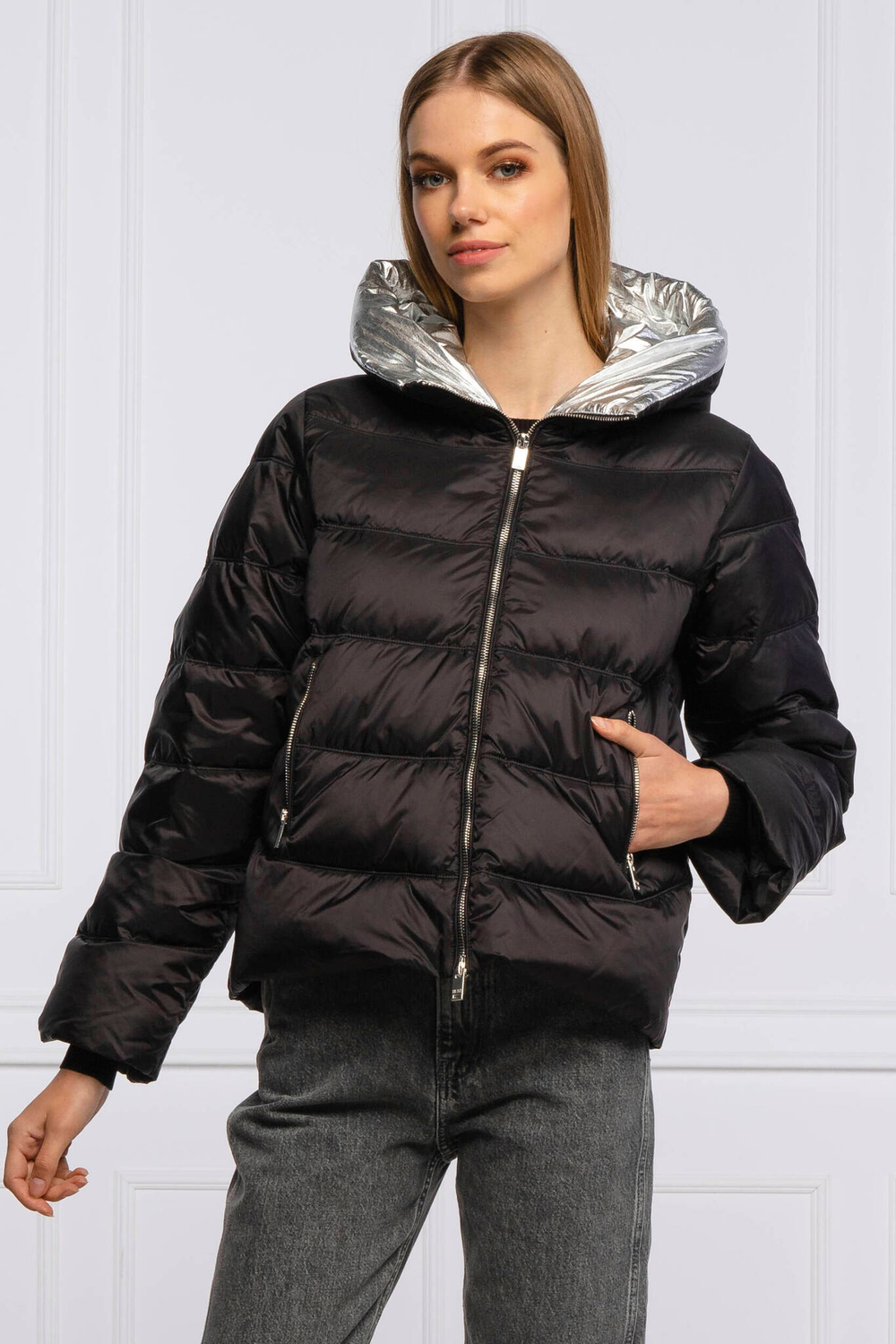 пуховая куртка Silvian Heach - черный(PGA20170PI)