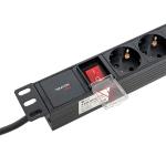 Блок розеток 19", 8 розеток EKF TRP-HPD-LSP-16A-8SH-2MSH