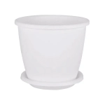 Горшок цветочный Афина 11л (с поддоном) (белый)