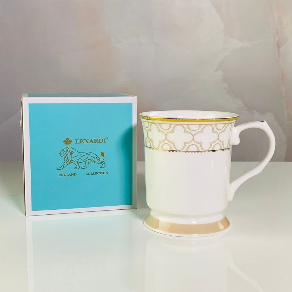 Lenardi 145-488 Кружка 350 мл ЖОЗЕФИНА в под.уп.(х36)Костяной фарфор