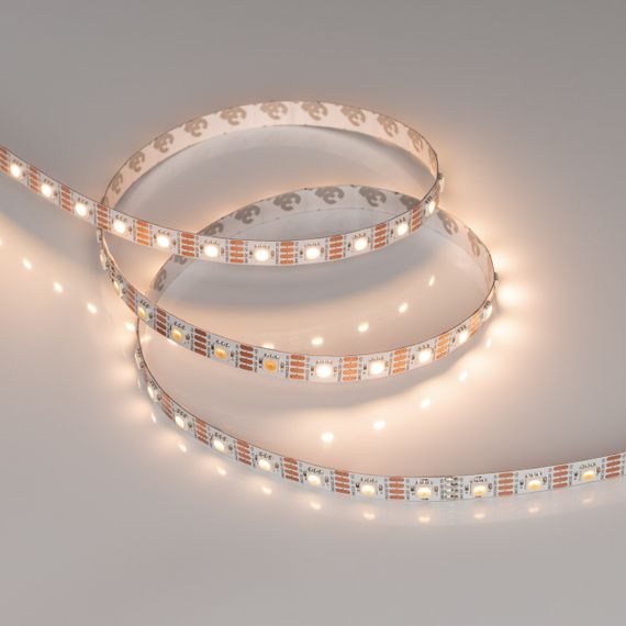 Светодиодная лента Arlight 9,3W/m 60LED/m 5060SMD теплый белый 5M SPI-B60-10mm 12V Warm3000-PX1-RAM 037827