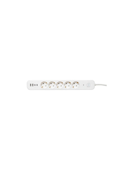 Удлинитель 5х3м IP20 2USB 2.4А+2type-C LUX 1.5кв.мм EKF UBA-LUX-503-TC