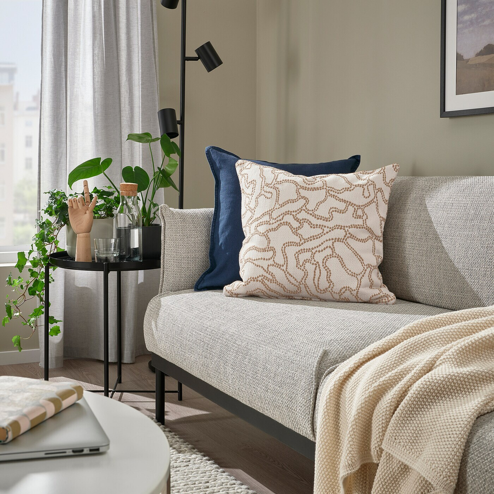 IKEA GULDFLY  (ИКЕА ГУЛДФЛЙ)  -  Наволочка, кремовый/желто-бежевый, 50x50 см