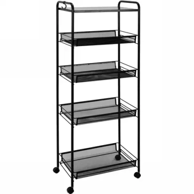 Этажерка 5-секционная 45*30*119см «Ладья 35КС» (Черный)
