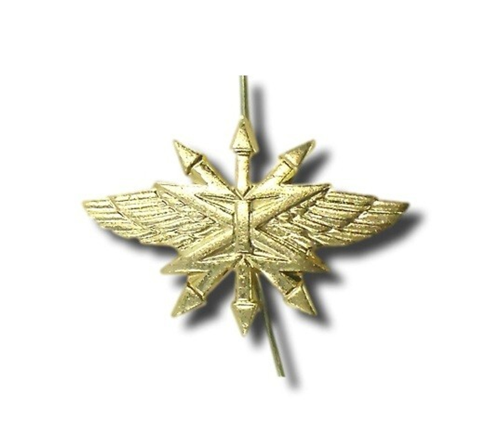 Эмблема петличная Войска связи нов/обр золотая