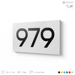 Номер на дверь 979, табличка на дверь для офиса, квартиры, кабинета, аудитории, склада, белая 120х70 мм, Айдентика Технолоджи