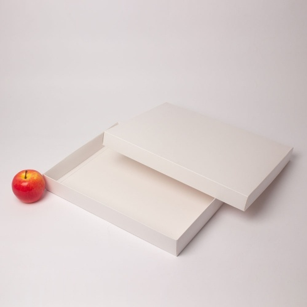Коробка крышка-дно 40x5x30, белый, картон