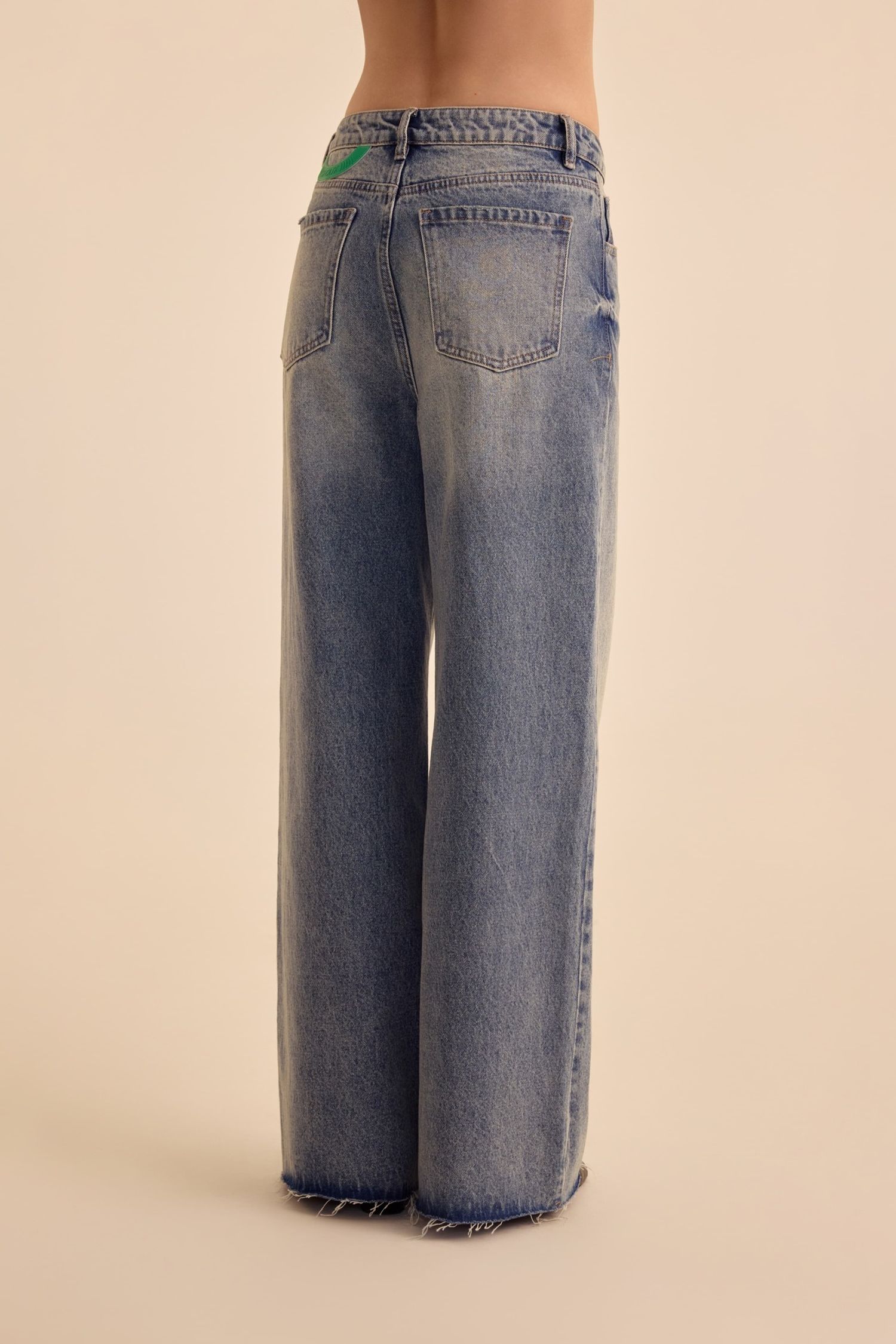 Джинсы (Как у Керри), голубые с эффектом потертостей