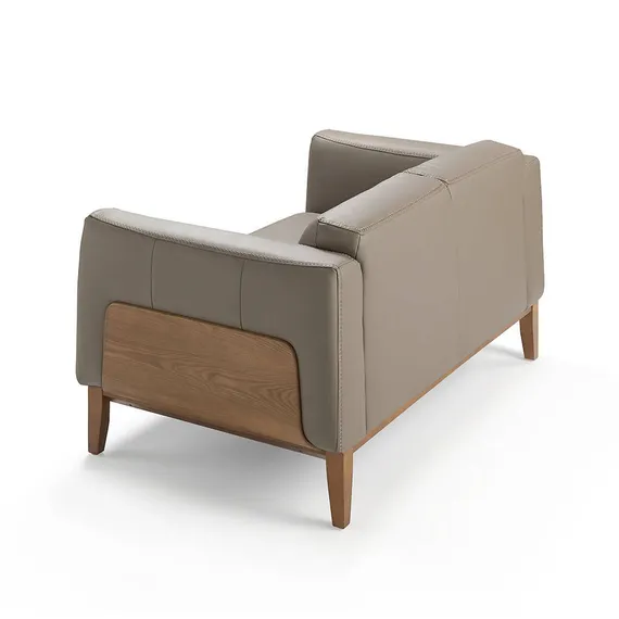 Двухместный диван Angel Cerda 5353-2P, серо-бежевая кожа