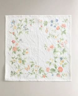 ZARA HOME САЛФЕТКИ ИЗ ХЛОПКА С ЦВЕТОЧНЫМ ПРИНТОМ (НАБОР ИЗ 2 ШТ.), ЗЕЛЕНЫЙ