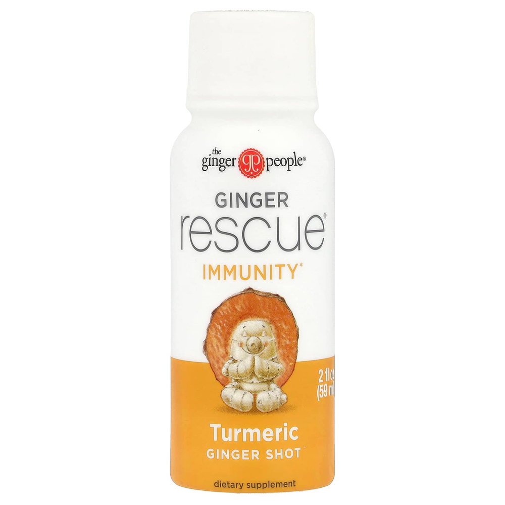 The Ginger People, Ginger Rescue Shots, Дикая куркума, 2 жидких унции (60 мл)