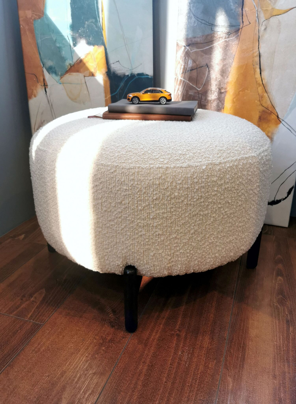 Оттоманка COBBLE buckle white