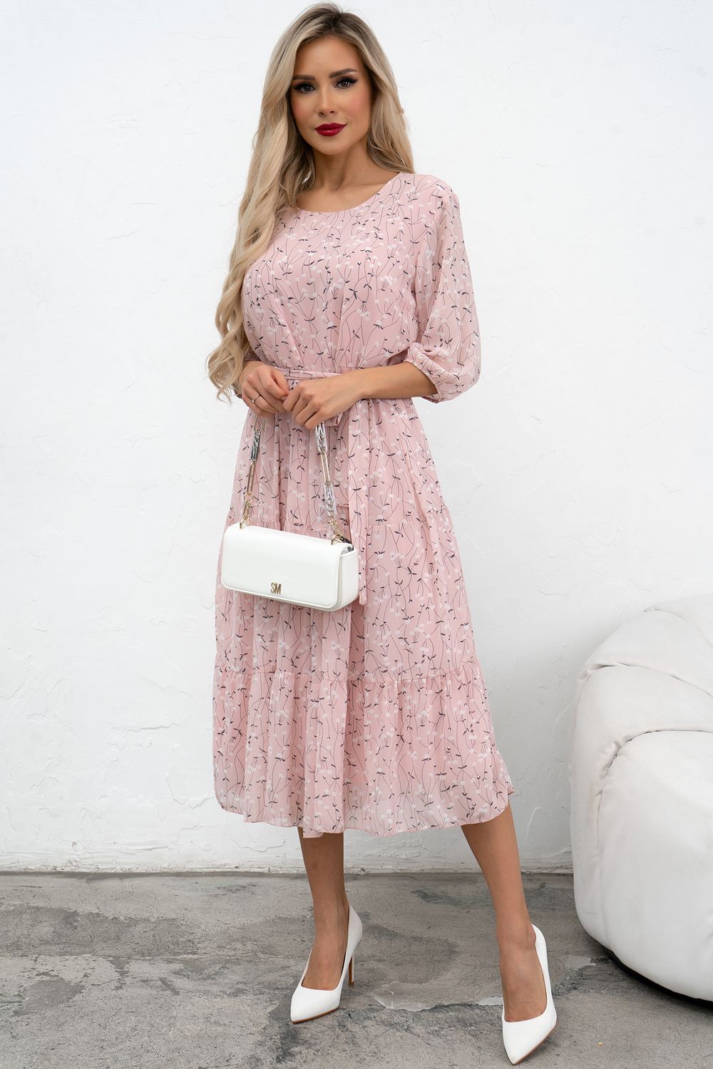 Платье Хелен (пудровый) Р11-1075/29 Nikol (Акция)