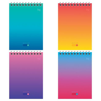 Блокнот А6 60л. на гребне "Bright monocolor" (BG)