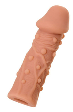 Насадка фаллического вида с венками и шишечками Extreme Sleeve 006 M-size - 14,7 см. (Цвет: телесный)