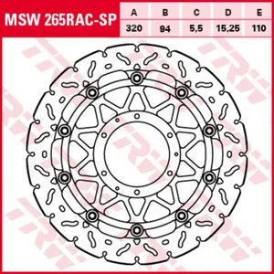 Диск тормозной TRW MSW265RAC