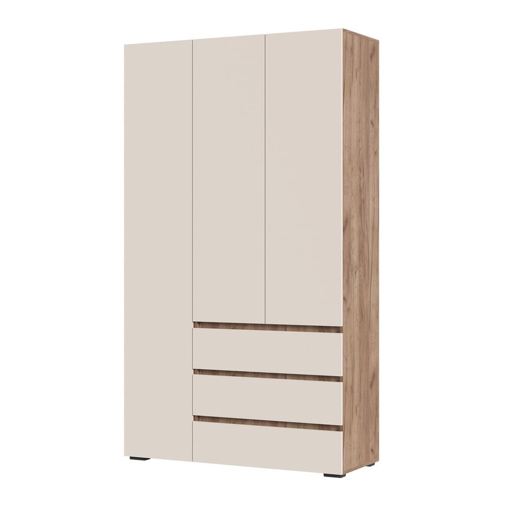 Хелен ШК 06 Шкаф 3-х дверный Дуб крафт табачный / Кашемир