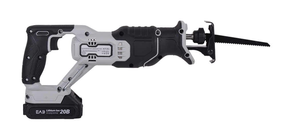 Сабельная пила аккумуляторная Ресанта АСП-20Li ЕА+ (в комплекте 1 АКБ и ЗУ)
