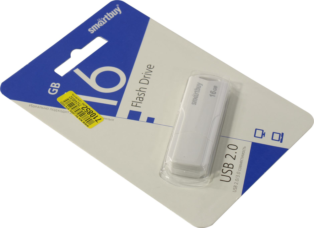 SmartBuy Clue &lt;SB16GBCLU-W&gt; USB2.0 Flash  Drive 16Gb  (RTL)