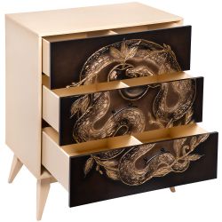 Комод Яблоко Евы с 3 ящиками Айвори