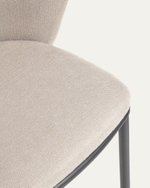 Ciselia Стул из бежевой синели и черной стали