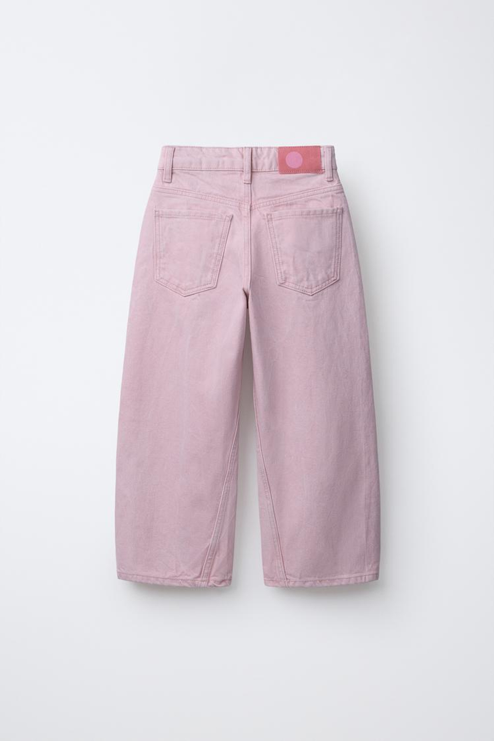 ZARA ДЖИНСЫ BARREL, РОЗОВЫЙ