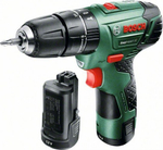 Аккумуляторный шуруповерт BOSCH EasyImpact 12 ударная 060398390E Кейс, 2х2,5Ач