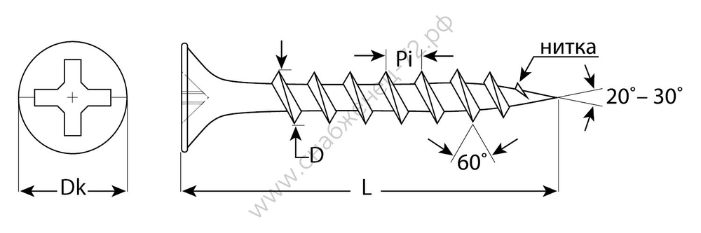 ЗУБР СГД 32 х 3.5 мм, саморез гипсокартон-дерево, фосфат., 8000 шт, Профессионал (4-300030-35-030)