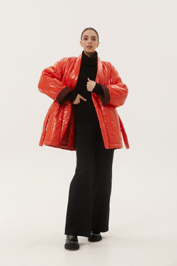 Пуховик - Кимоно укороченный