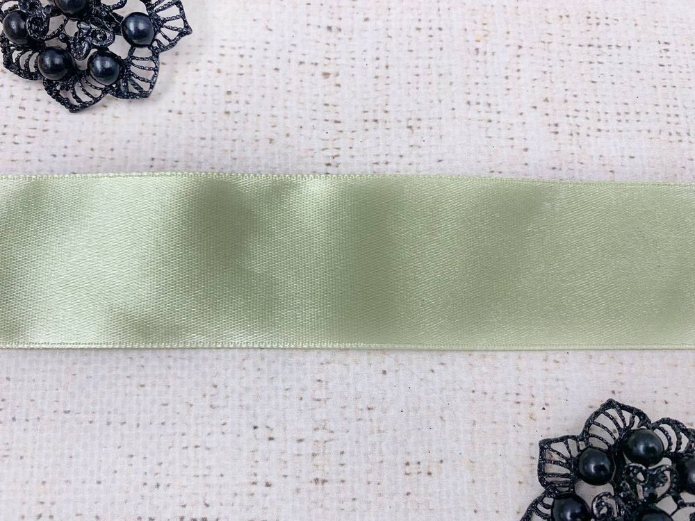 Лента атласная, ш. 5 см, оливковый