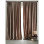 Штора из хлопкового бархата серого цвета из коллекции essential, 150х290 см