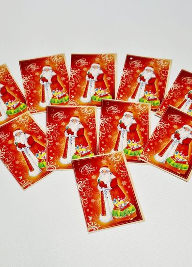 Набор 10 шт Малышки- открытки  С новым годом! Размер:79x55мм