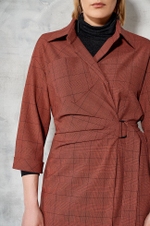 51331 Платье женское (терракотовый клетка)