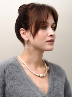 Колье Bicolor с жемчугом и гематитом Gold