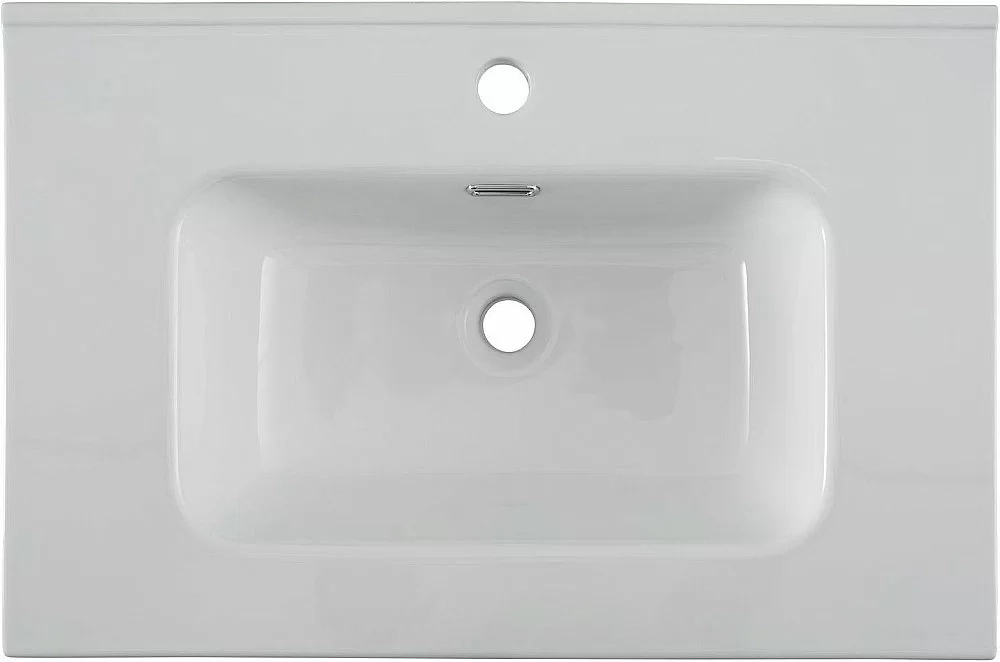 Тумба с раковиной Aquanet Вега 70 344122+284027 белая глянцевая