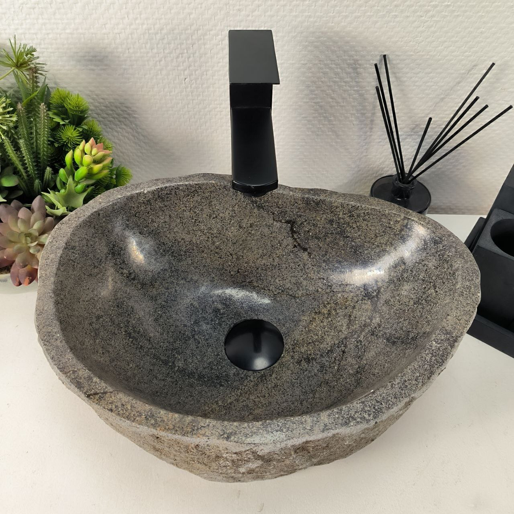 Раковина из речного камня RS-64941 42*31*15 0856