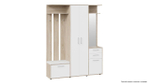 Прихожая с зеркалом комплект мебели Дуб Сонома/Белый Ясень 160х36х205 см