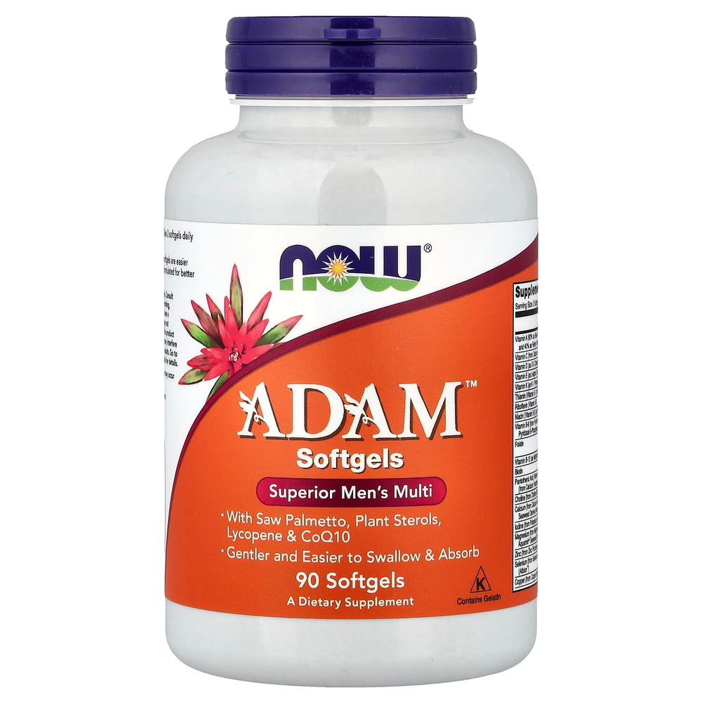 NOW Foods, ADAM™, превосходные мультивитамины для мужчин, 90 капсул