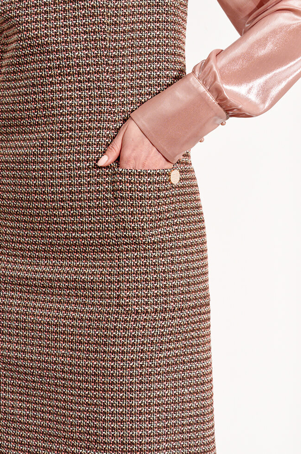 51439 Платье женское (бежево-коричневый)